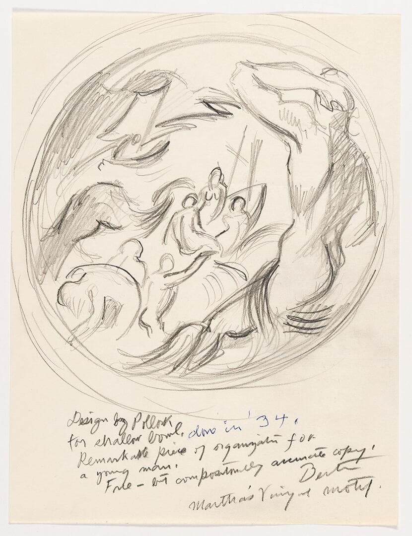 Untitled [Design for Bowl, after Jackson Pollock]