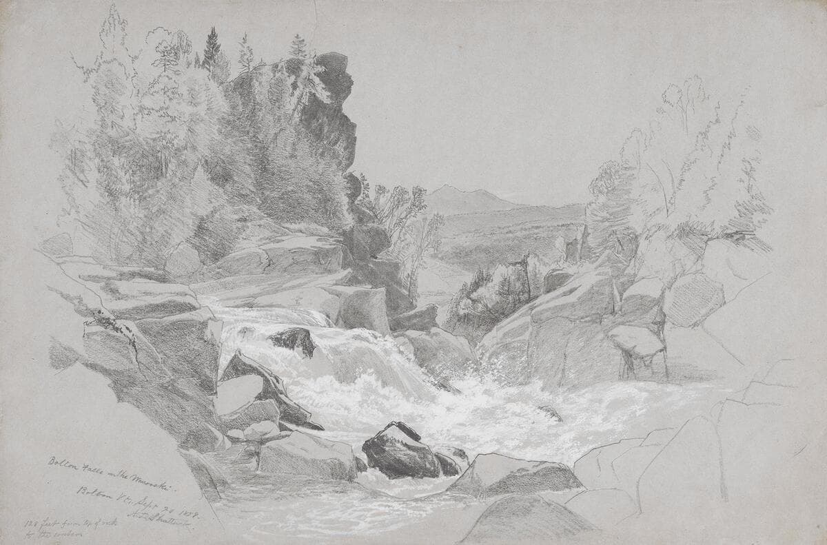 Bolton Falls on the Winooski, Sept 20, 1858