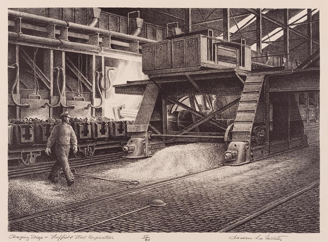 Charging Scrap, Sheffield Steel Corporation