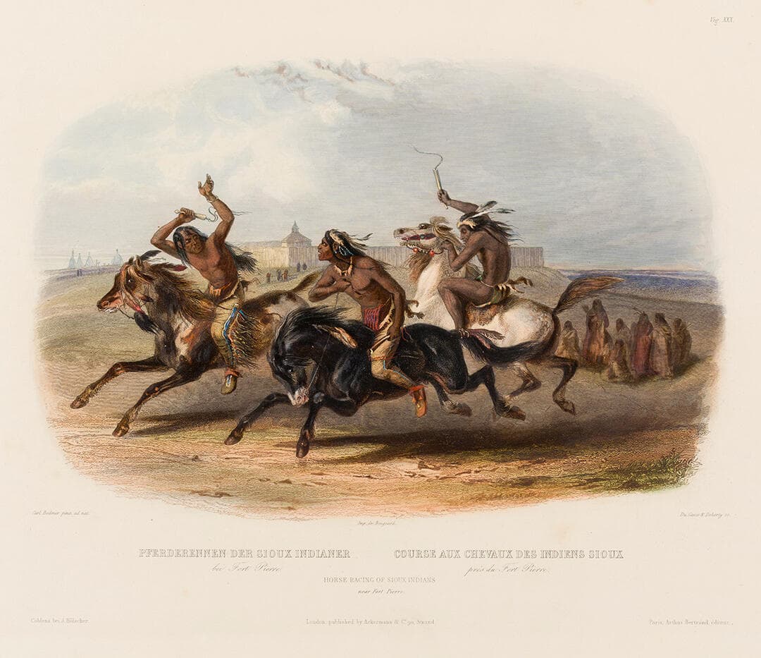 Horse Racing of Sioux Indians near Fort Pierre