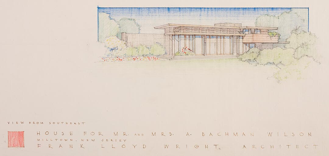 View from Southeast, House for Mr. and Mrs. A. Bachman-Wilson