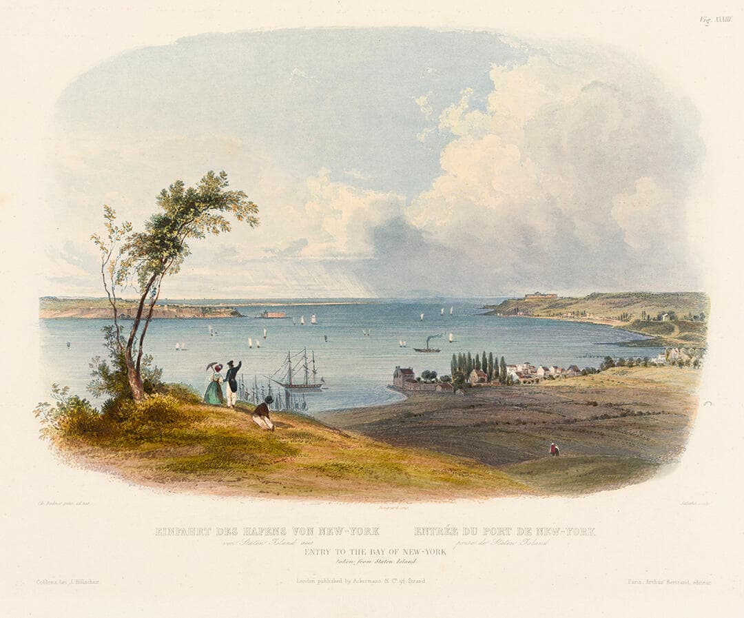 Entry to the Bay of New York taken from Staten Island