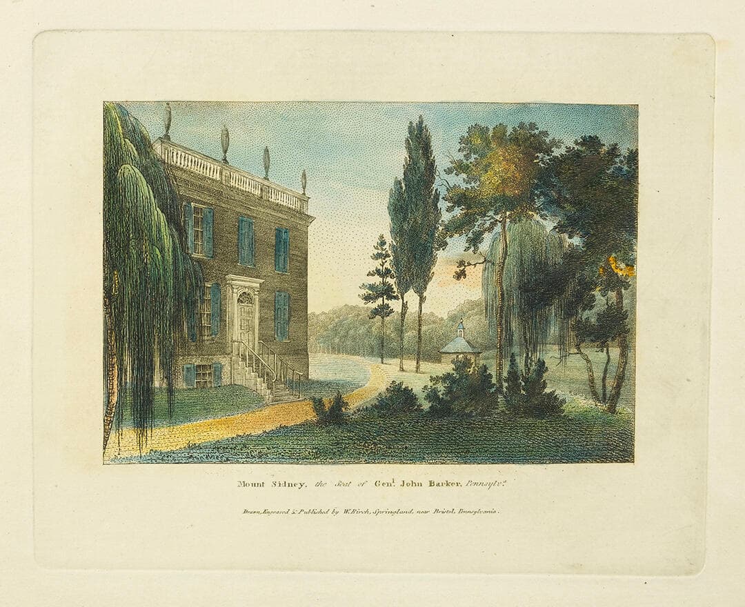 Mount Sidney, the Seat of General John Barker, Pennsylvania