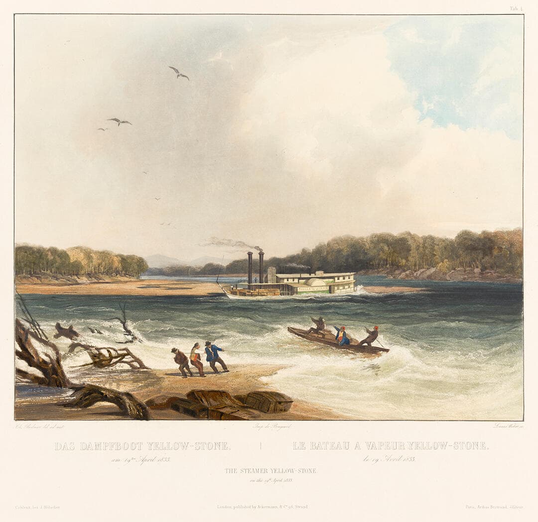 The Steamer Yellow-Stone on the 19th April 1833