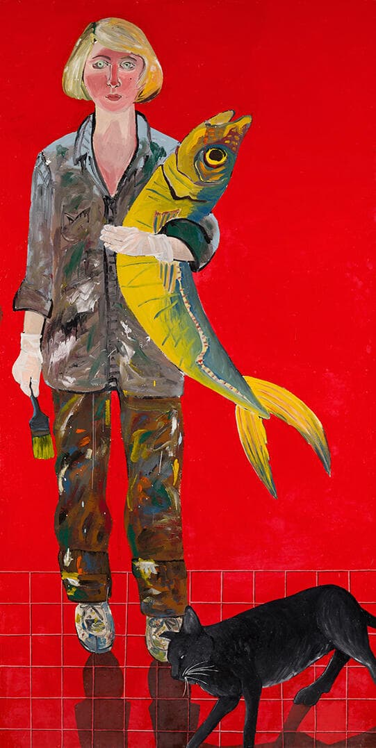 Self-Portrait with Fish and Cat