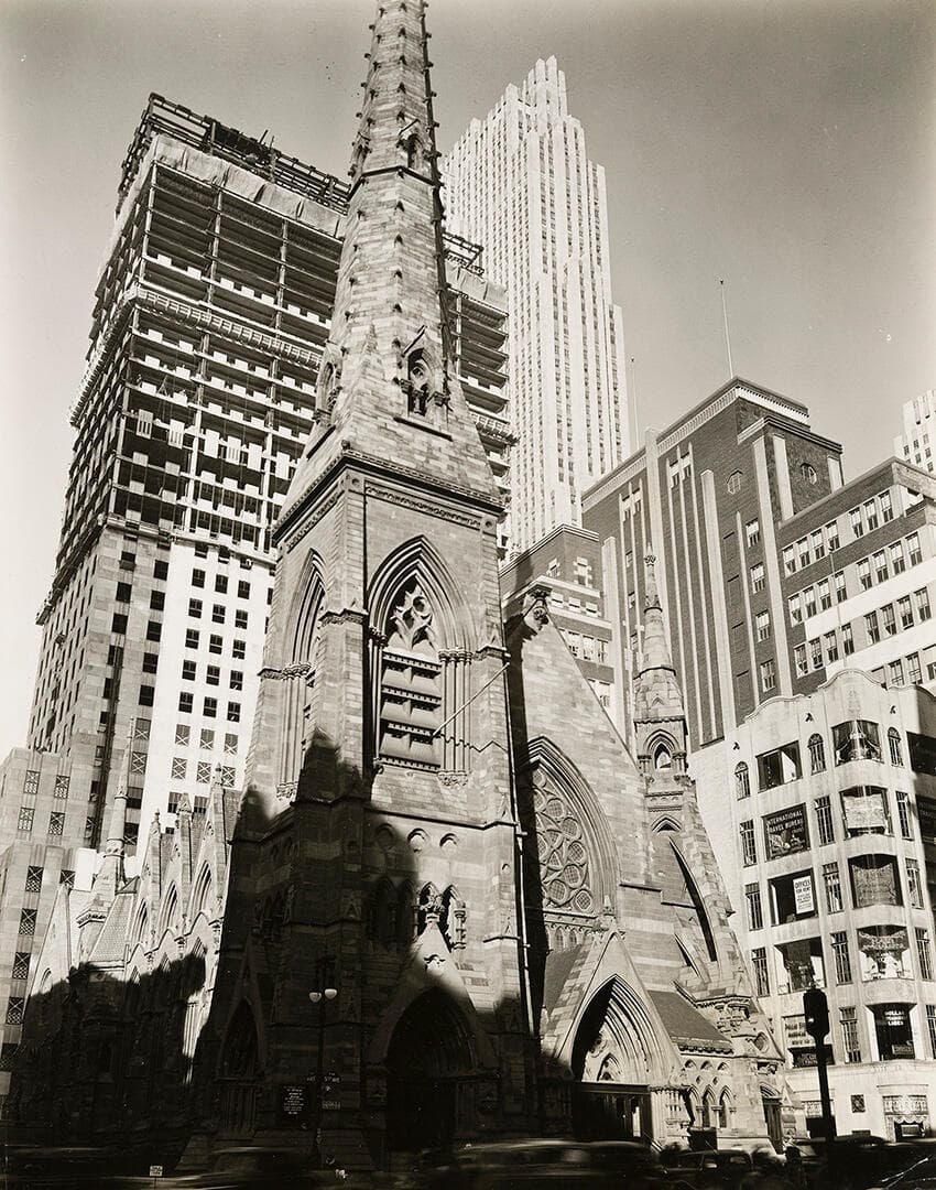 Rockefeller Center: Collegiate Church of St. Nicholas in Foreground, Manhattan